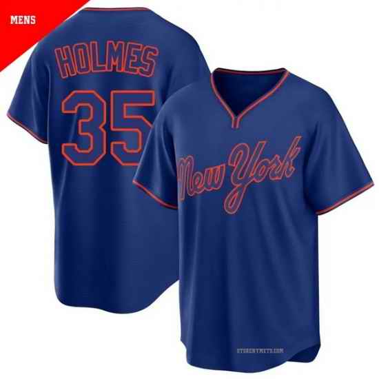 Men New York Mets Clay Holmes 35 Royal Alternate Stitched Jersey