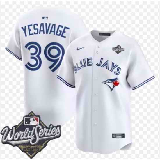 Men Toronto Blue Jay Trey Yesavage #39 White Stitched Baseball Jersey