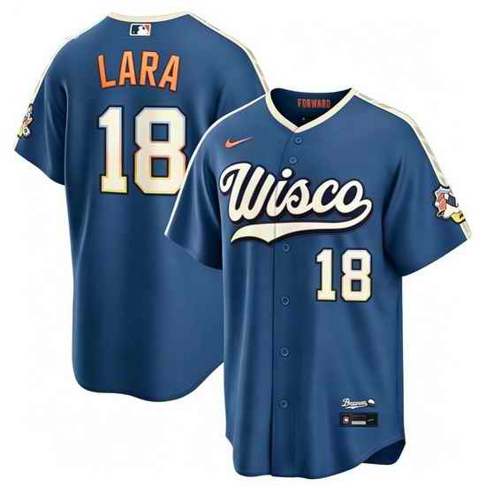 Men Milwaukee Brewers 18 Luis Lara Home 2026 City Conect Edition Stitched Limited Jersey