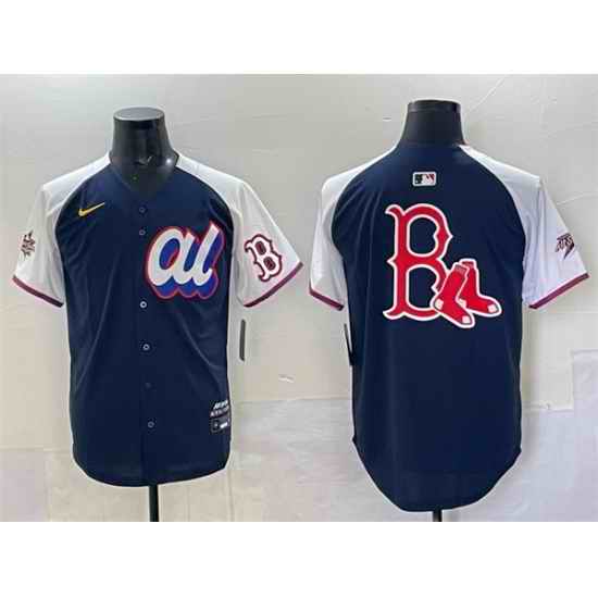 Men American League Boston Red Sox Team Big Logo Navy Alternate 2025 All Star Edition Limited Stitched Baseball Jersey