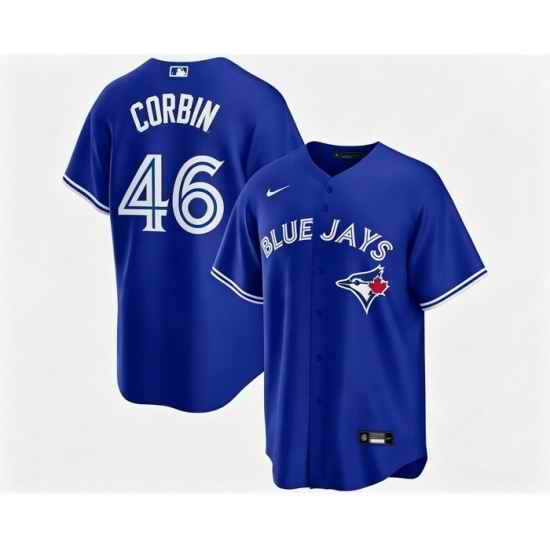 Men Toronto Blue Jays Patrick Corbin 46 Blue Away Flex Base Stitched Baseball Jersey