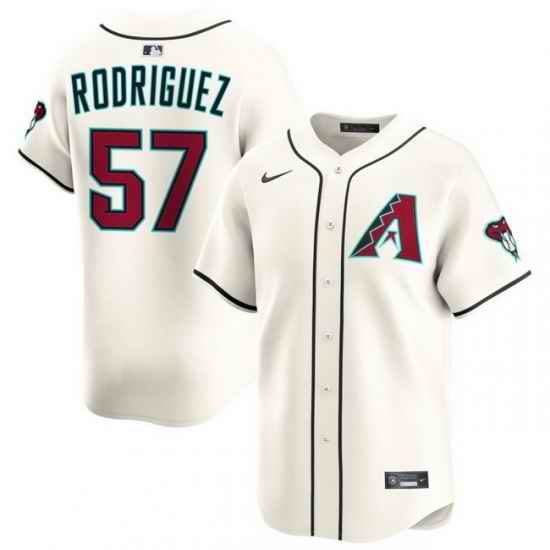 Men Arizona Diamondbacks Nike Home Limited Jersey Cream Rodriguez Eduardo 57