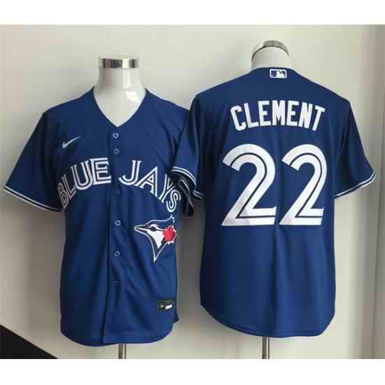 Men Toronto Blue Jays 22 Ernie Clement Blue 2025 Cool Base Stitched Baseball Jersey