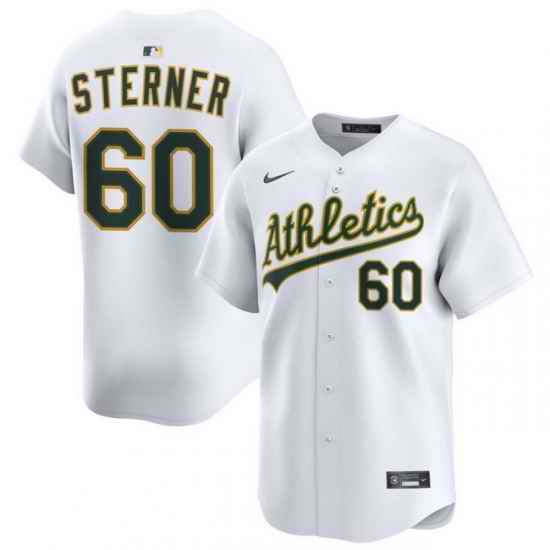 Men Athletics Nike Home Limited Custom Jersey White Sterner Justin 60