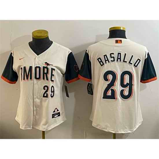 Youth Baltimore Orioles  29 Samuel Basallo Natural 2026 City Connect Stadium Stitched Baseball Jersey