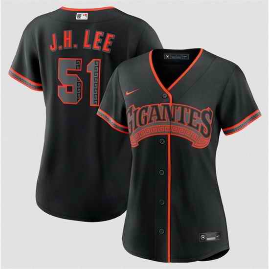 Women San Francisco Giants  51 Jung Hoo Lee Black 2026 Alternate Stitched Baseball Jersey