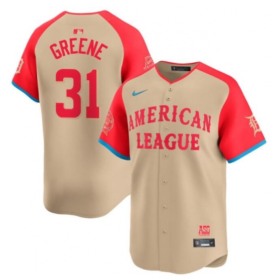 Men American League 31 Riley Greene Cream 2024 All Star Limited Stitched Baseball Jersey