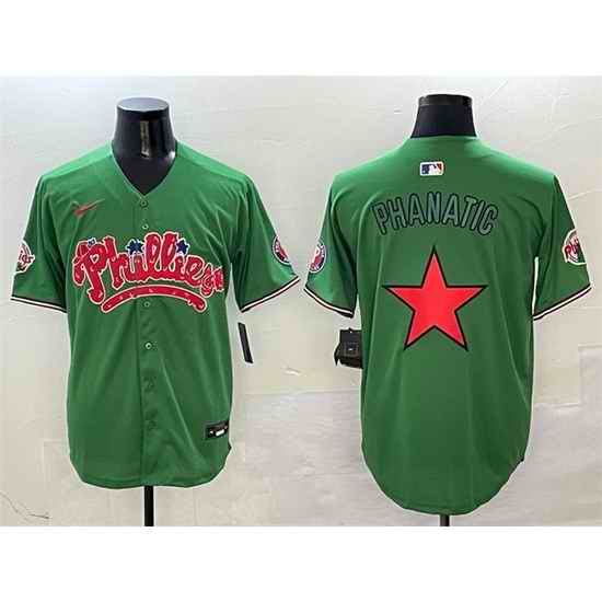 Men Philadelphia Phillies Green Phanatic Limited Stitched Jersey
