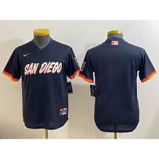 Youth San Diego Padres Blank Obsidian 2026 City Connect Stadium Stitched Baseball Jersey