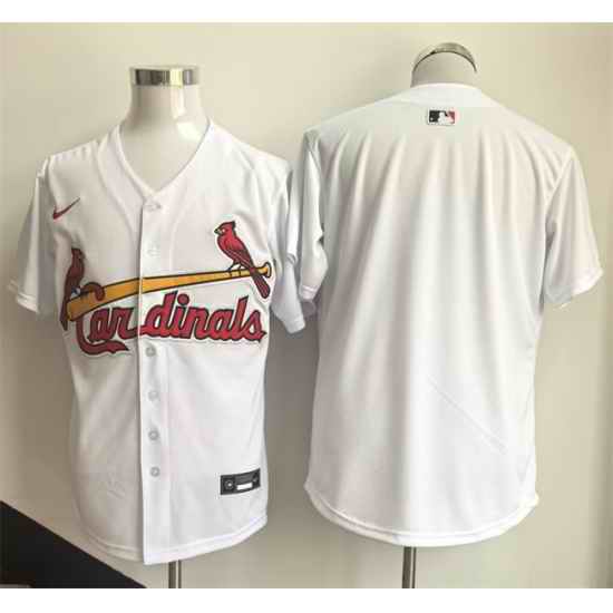 Men St Louis Cardinals Blank White Home Limited Stitched Baseball Jersey
