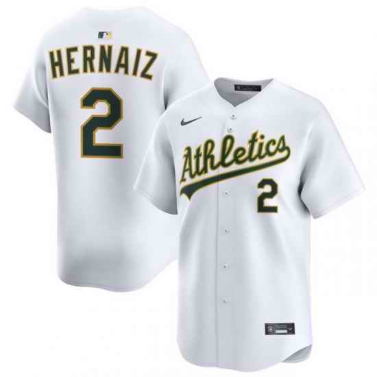 Men Athletics Nike Home Limited Custom Jersey White Hernaiz Darell 2