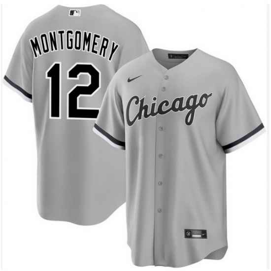 Men Chicago White Sox Colson Montgomery #12 Gray Stitched Jersey