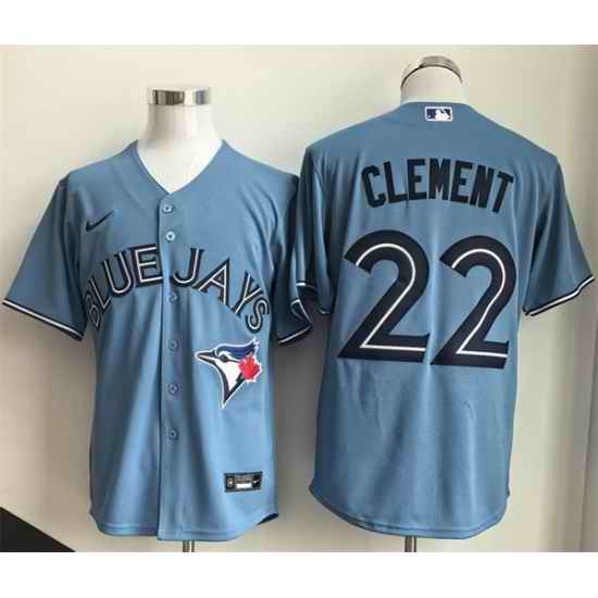 Men Toronto Blue Jays  22 Ernie Clement Light Blue 2025 Cool Base Stitched Baseball Jersey