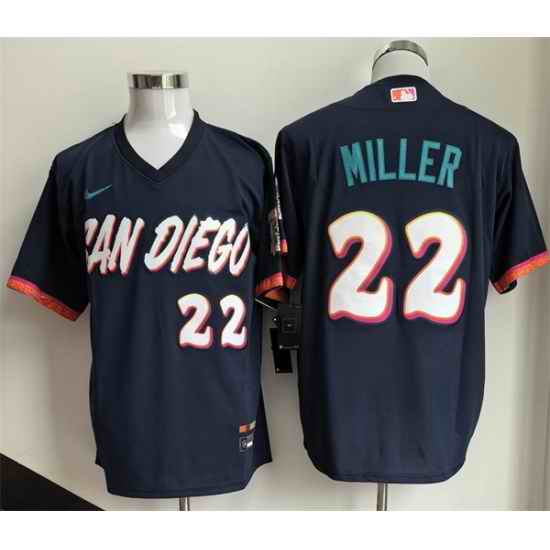 Men San Diego Padres  22 Mason Miller Obsidian 2026 City Connect Stadium Stitched Baseball Jersey