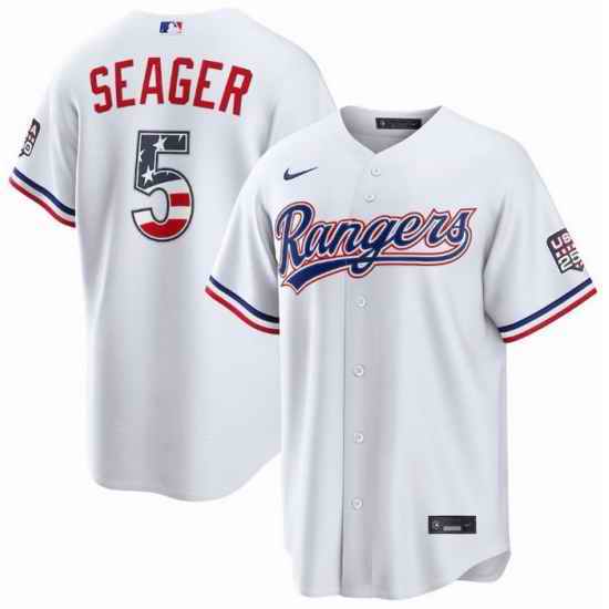 Men's Texas Rangers Corey Seager #5 Fourth of July 2026 Stitched MLB jerseys