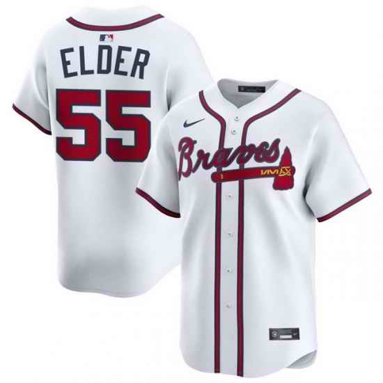 Men Atlanta Braves Nike Alternate Limited Jersey White Elder Bryce 55