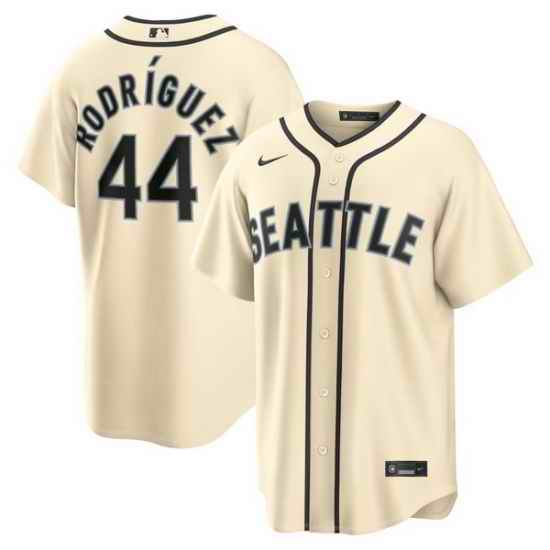 Men Seattle Mariners  44 Julio Rodriguez Alternate Cream Jersey