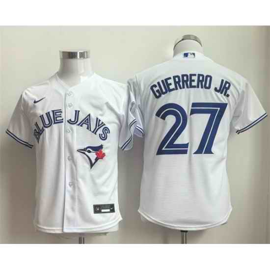 Youth Toronto Blue Jays 27 Vladimir Guerrero Jr  White Limited Stitched Baseball Jersey