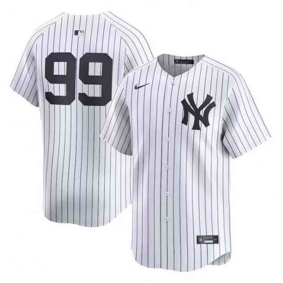 Men New York Yankees 99 Aaron Judge White Home Limited Stitched Baseball Jersey