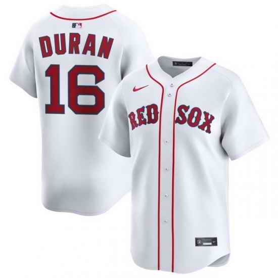 Men Boston Red Sox Nike Home Limited Jersey White Duran Jarren 16