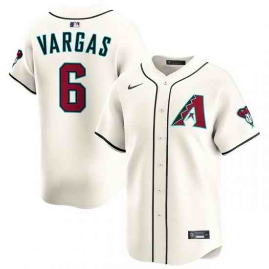 Men Arizona Diamondbacks Nike Home Limited Jersey Cream Vargas Ildemaro 6