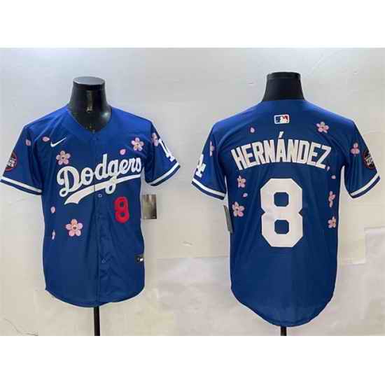 Men Los Angeles Dodgers 8 Enrique Hernandez Royal 2025 Tokyo Series Limited Stitched Baseball Jersey