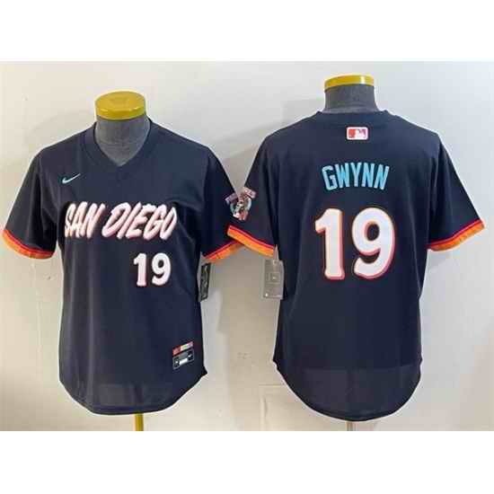 Youth San Diego Padres  19 Tony Gwynn Obsidian 2026 City Connect Stadium Stitched Baseball Jersey