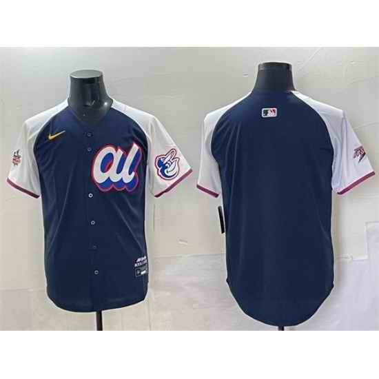 Men American League Baltimore Orioles Blank Navy Alternate 2025 All Star Edition Limited Stitched Baseball Jersey
