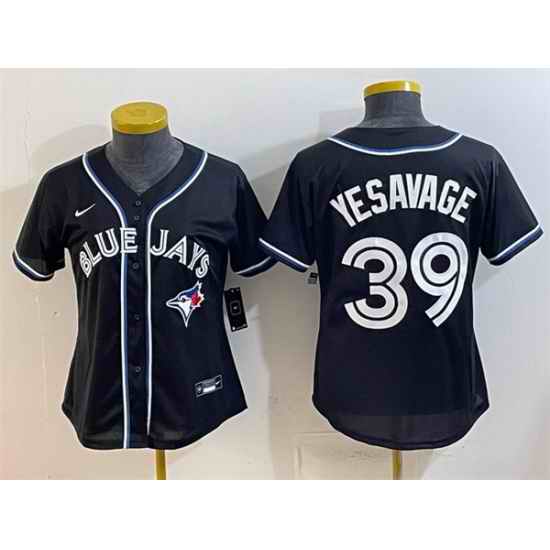 Youth Toronto Blue Jays 39 Trey Yesavage 2026 Fashion Replica Black Out Stitched Baseball Jersey