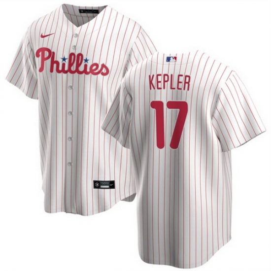 Men Philadelphia Phillies 17 Max Kepler White 2024 Cool Base Stitched Jersey