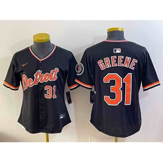 Youth Detroit Tigers  31 Riley Greene Black 2026 Alternate Vapor Premier Limited Stitched Baseball Jersey