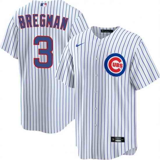 Men Chicago Cubs 3 Alex Bregman White 2026 Cool Base Limited Stitched Baseball Jersey