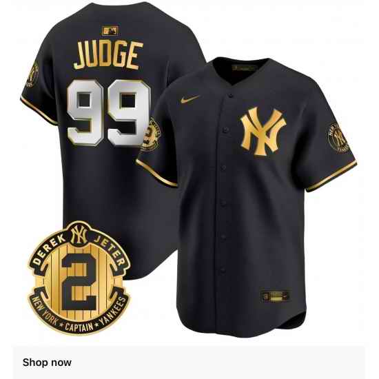 Dodgers #99 Judge Black Gold Stitched Jersey