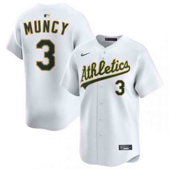 Men Athletics Nike Home Limited Custom Jersey White Muncy Max 3