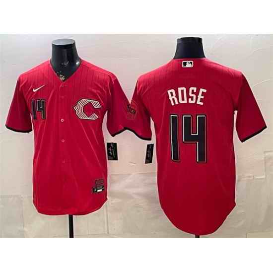 Men Cincinnati Reds  14 Pete Rose Red 2026 City Connect Stadium Stitched Baseball Jersey