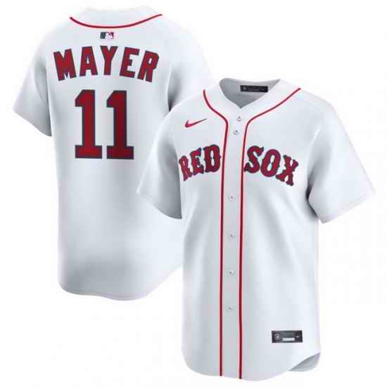 Men Boston Red Sox Nike Home Limited Jersey White Mayer Marcelo 11
