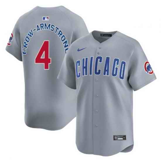 Men Chicago Cubs Pete Crow-Armstrong Gray City Connect Stitched MLB Jersey