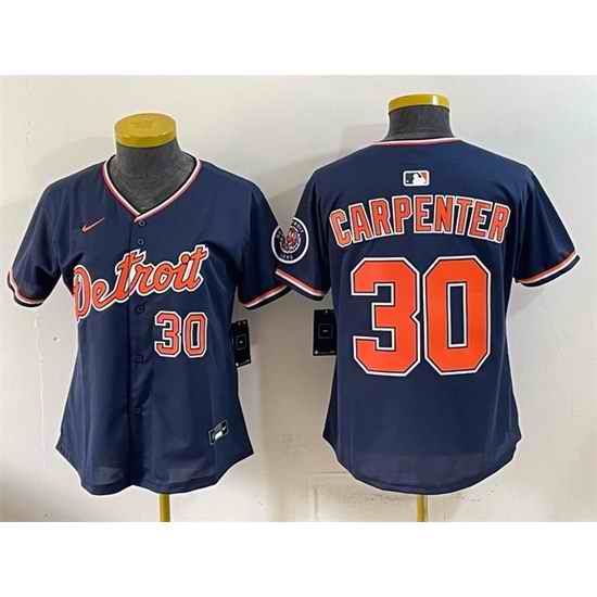 Youth Detroit Tigers  30 Kerry Carpenter Navy 2026 Alternate Vapor Premier Limited Stitched Baseball Jersey