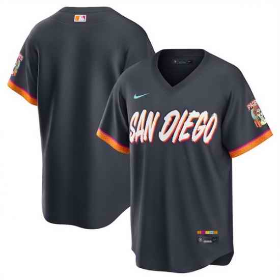 Men San Diego Padres Blank Obsidian 2026 City Connect Stadium Stitched Baseball Jersey