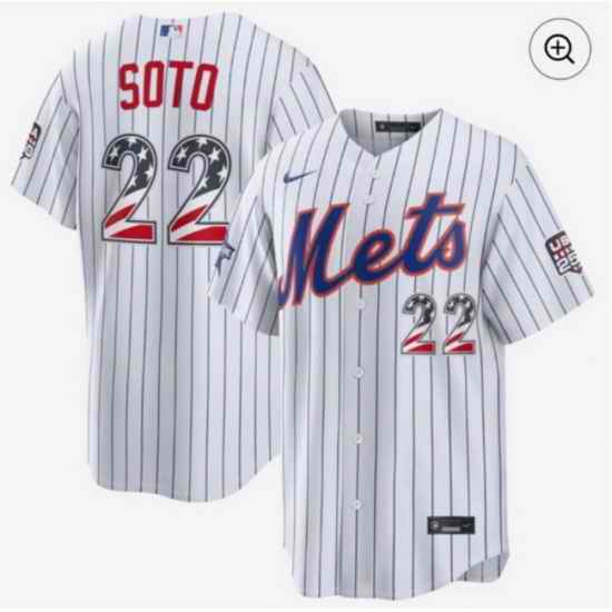 Men's New York Yankees #22 Ben Rice White 2026 USA 250 Fourth of July Home Stadium Stitched Baseball Jersey