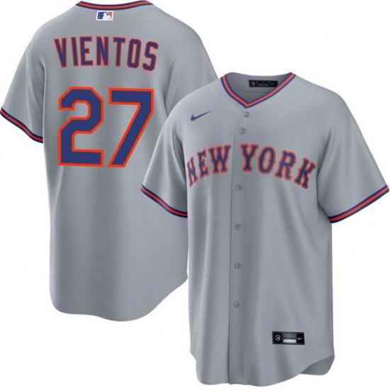 Men New York Mets 27 Mark Vientos Grey 2025 Limited Stitched Baseball Jersey