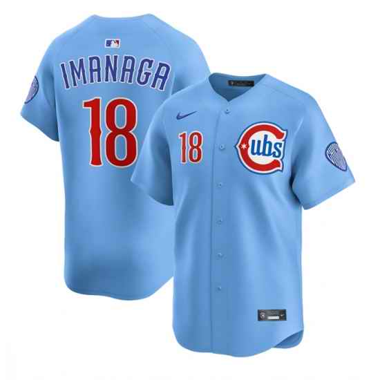 Men Chicago Cubs 18 Sh u014Dta Imanaga Blue 2024 25 2nd Alternate Limited Stitched Baseball Jersey