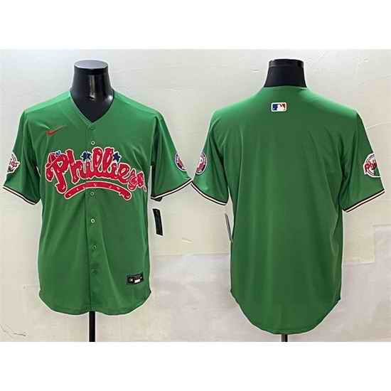 Men Philadelphia Phillies Blank Green Phanatic Limited Stitched Jersey