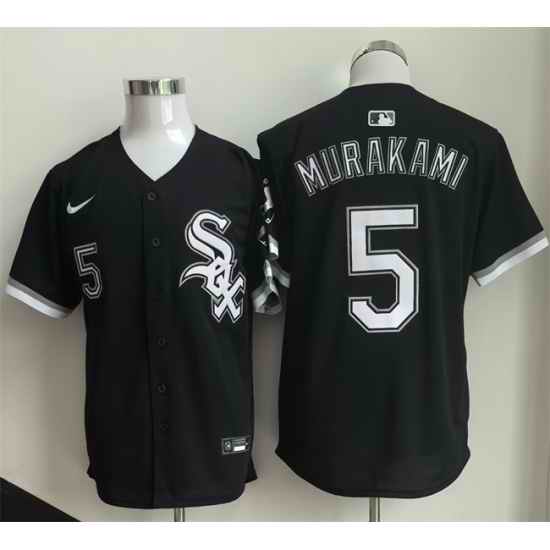 Men Chicago White Sox  5 Munetaka Murakami Black 2025 Limited Stitched Baseball Jersey