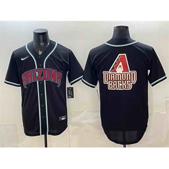 Men Arizona Diamondbacks Team Big Logo 2026 Fashion Replica Black Out Stitched Baseball JerseyS