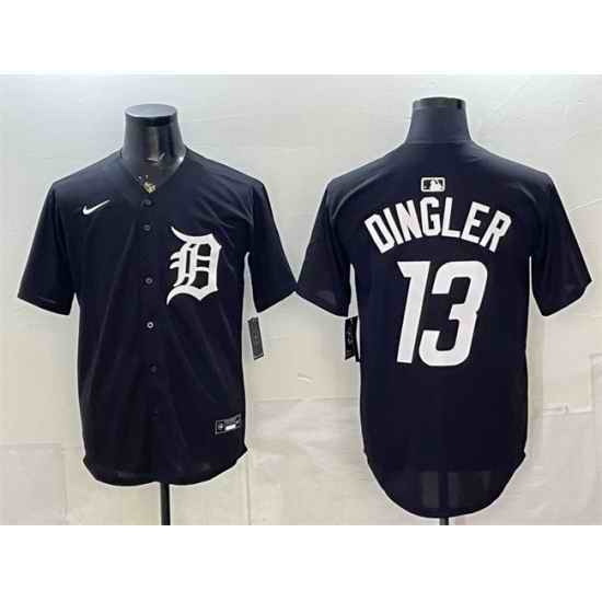 Men Detroit Tigers  13 Dillon Dingler Black Limited Stitched Baseball Jersey