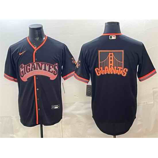 Men San Francisco Giants Team Big Logo Black 2026 Alternate Stadium Stitched Baseball JerseyS