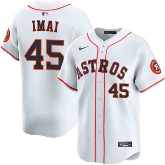 Men Houston Astros 45 Tatsuya Imai White 2026 Home Limited Stitched Baseball Jersey
