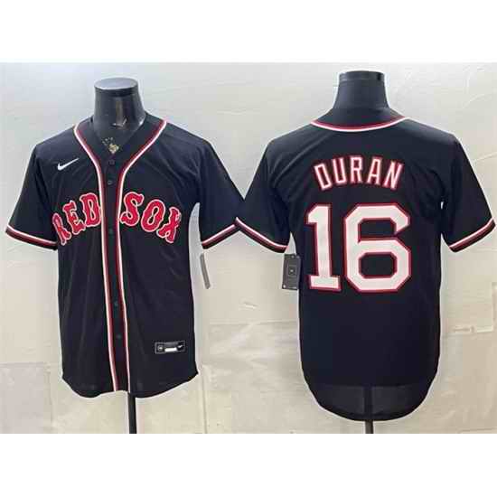 Men Boston Red Sox  16 Jarren Duran 2026 Fashion Replica Black Out Stitched Baseball Jersey