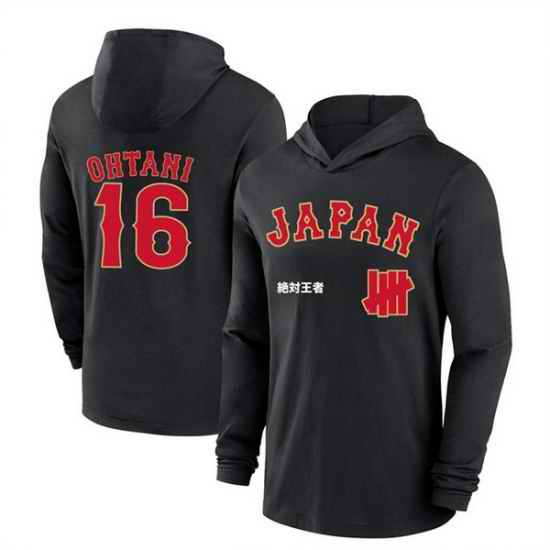 Men Japan Baseball  16 Shohei Ohtani Black 2026 World Baseball Classic Club Hoodie